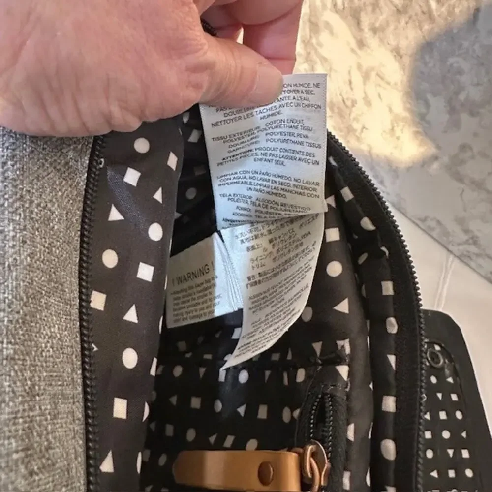 Petunia Pickle Bottom Boxy Diaper Bag Black Gray Caramel Backpack Messenger